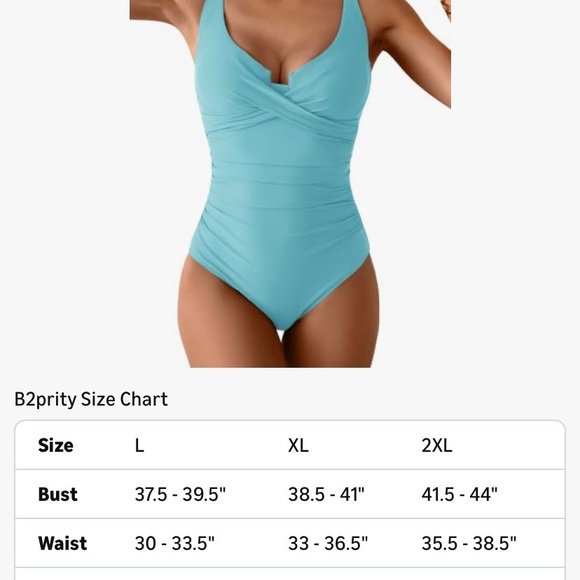 Elegant Blue Women's One-Piece Swimsuit - Picture 9 of 9